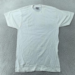 Vtg Blank White DPSC by BVD Shirt Mens Small 100% Combed Cotton Crewneck Plain