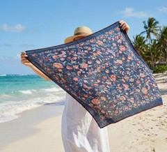 Soft Cotton Viscose Bamboo Floral Bandanas Hair Wrap Headband Scarf 21×21