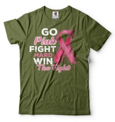 Cancer Awareness T-shirt Pink Fight Win Fight Anti-Cancer Tee Shirt