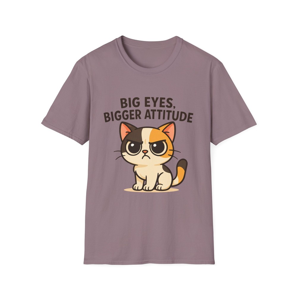 Unisex Softstyle T-Shirt Calico Kitten Cat Grumpy Attitude Sass