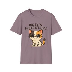 Unisex Softstyle T-Shirt Calico Kitten Cat Grumpy Attitude Sass