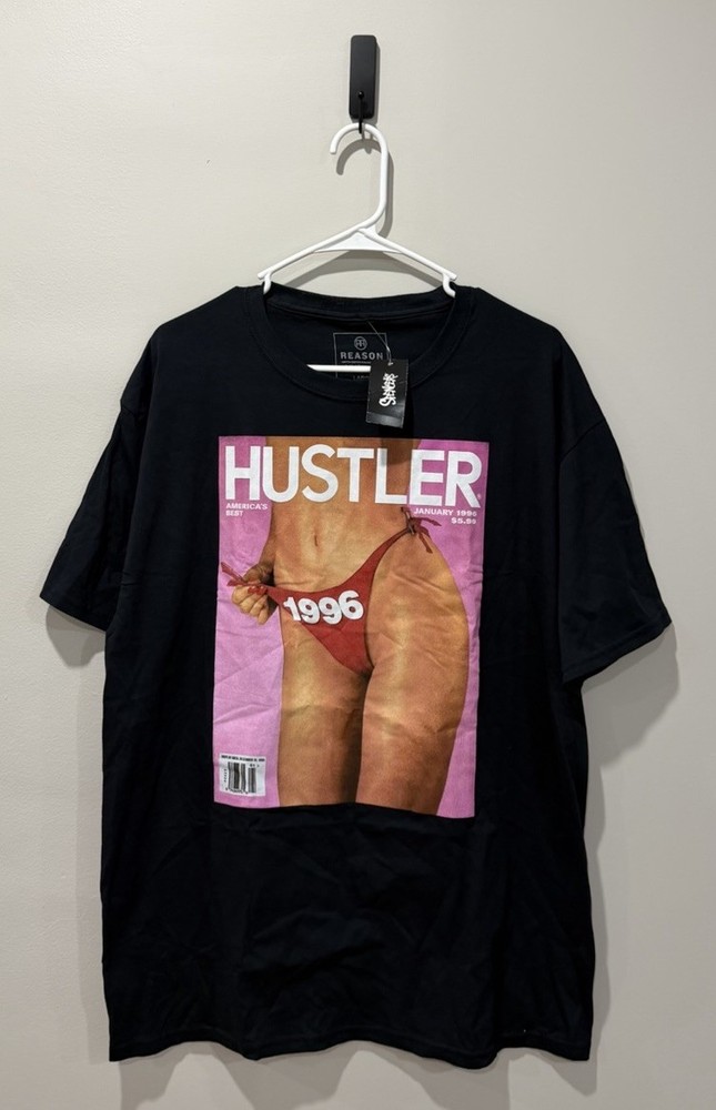 NEW Reason Brand Co x Hustler Men’s Medium Graphic T-Shirt Limited Edition Black