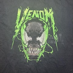 Y2K Marvel Venom Green Acid Men’s Size L Faded Distressed Promo Comics Superhero