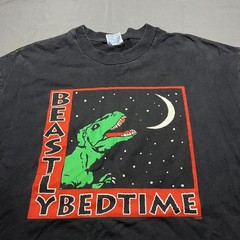 Hanes Shirt Mens XL Black Beastly Bedtime Dino San Diego Wild Animal Park Tee
