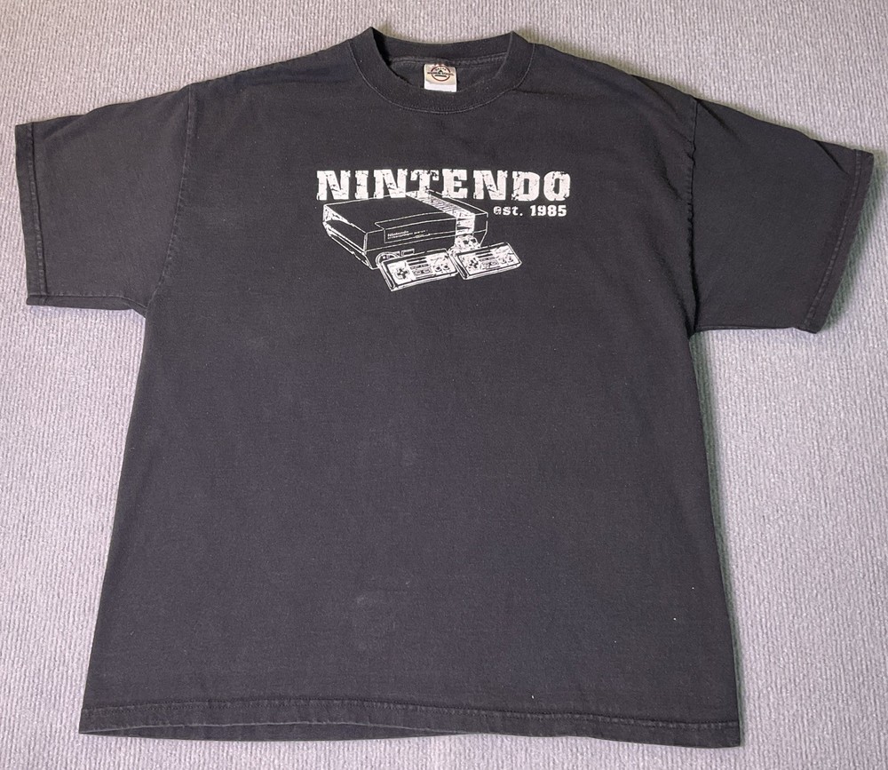 Nintendo Est 1985 Promo Men’s T Shirt Black Size Large