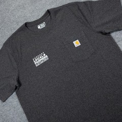 Carhartt Workwear Pocket TShirt Mens Size L Gray Heavyweight Relaxed Fit Graphic