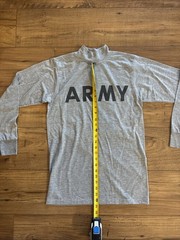 VTG Lot Of 2 US Army Military Issued Physical Fitness Long Sleeve Shirts X Small