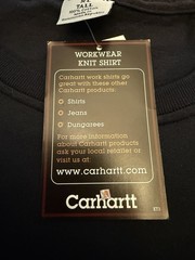Vintage Carhartt K87 Pocket Shirt Mens XLT Tall Black Workwear Fade Lines 2000s