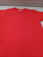 Vtg BVD Premium Series Pocket T-Shirt Mens Size XL Red Made in USA Single Stitch