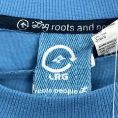 LRG Dead Serious Shirt Mens 2XL Blue Skeleton Lifted Research Group Kanye Glow
