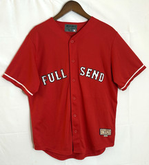 Full Send x Boston Red Sox Men’s Medium Nelk Boys Red Sewn Logo Game Jersey