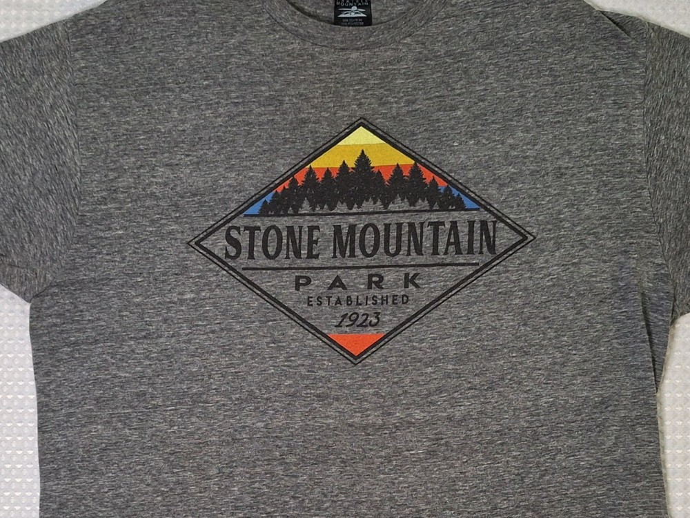 Stone Mountain Park Georgia Souvenir Dark Grey T-shirt Size XL Prairie Mountain