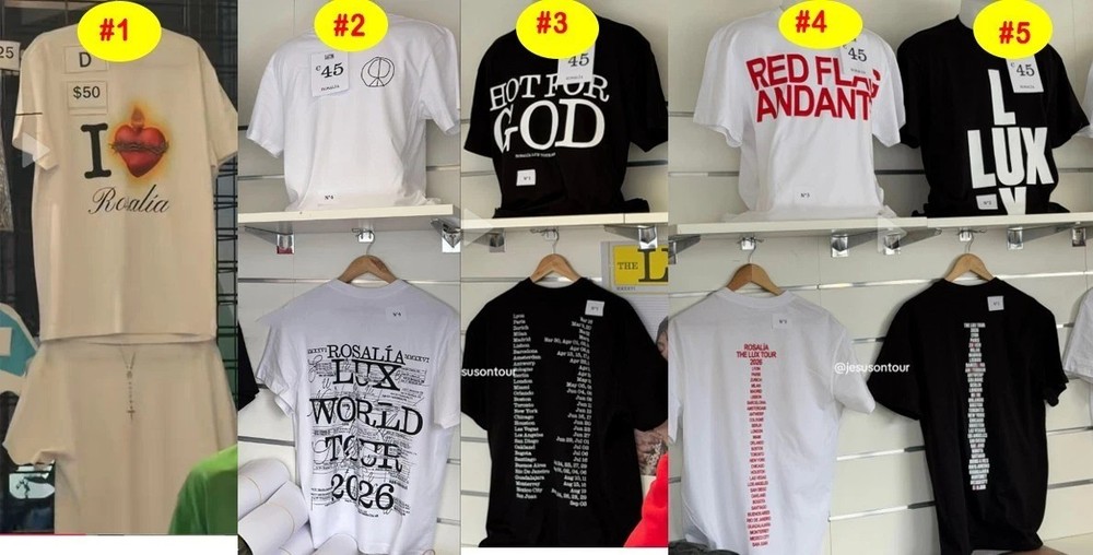 Rosalia Merch The Lux Tour 2026 T-Shirt reprint, Gif