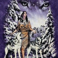 The Mountain 2003 David Penfound Wolf Spirit Tie Dye T-Shirt Purple 2XL Vintage