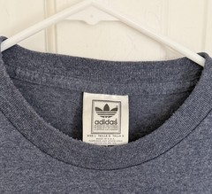 MINT Vintage 90s adidas BLUE T Shirt Embroidered Logo Men’s L made in the USA
