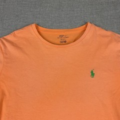Polo Ralph Lauren Shirt Mens L Orange Crewneck Tagless Logo Tee Cotton Jersey
