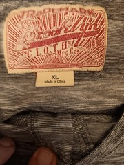 Brooklyn Cloth Shirt Men’s Size XL Gray Striped Crew Neck Long Sleeve Shirt