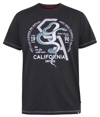 D555 Men’s Quality Fashion Short Sleeve T-shirt with Round Neck for Big Men