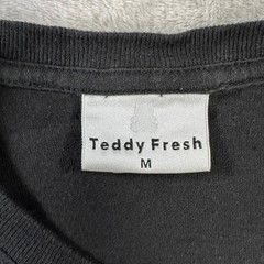 Teddy Fresh Tee Mens M Bear in Car Flames Graphic Long Sleeve Shirt Black