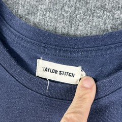Taylor Stitch Shirt Mens 44 Blue Pocket Tee Recycled Cotton Blend Crewneck