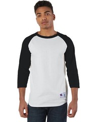 Pack Of 2 Champion T1396 Adult Short Sleeve Crew Ringer Stylish Plain T-Shirt