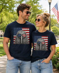 Retro Kiwi Bird Shirt 4th of July US American Flag Patriotic T-Shirt