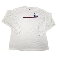 Vintage 2012 Team USA Olympic Long Sleeve Shirt White 2XL Hanes ComfortSoft Crew