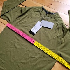 New Public Rec Henley Shirt Mens Medium Go To Slim Green Performance Stretch