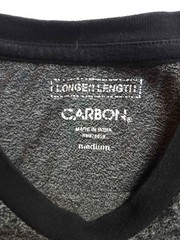 Carbon Raglan Shirt Mens Medium Gray Black Knit Longer Length Curved Hem Casual