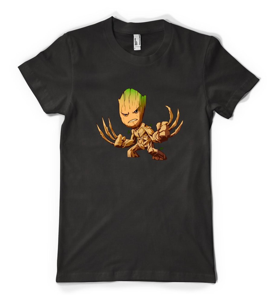 Groot Vs Wolverine Mashup Superhero Movie Personalised Unisex Adult T Shirt