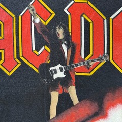 VTG ACDC T-Shirt Mens S Heat Seeker World Tour Single Stitch USA LICENSED 80s