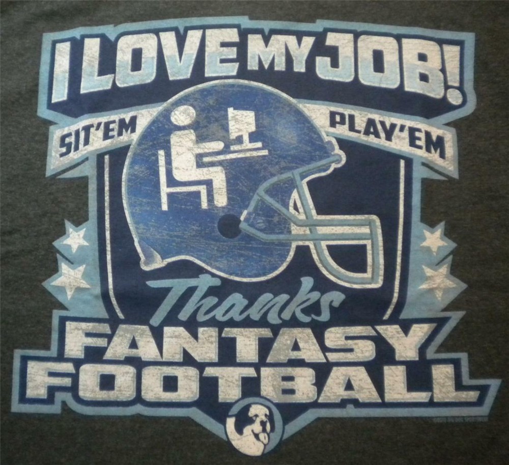 Big Dogs Fantasy Football League Love My Job Gray Grey Tee Shirt 5X 6X Cotton