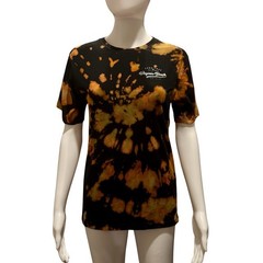 Sunsations Virginia Beach Tie Dye T-Shirt Size Small Unisex Bleach Wash Black