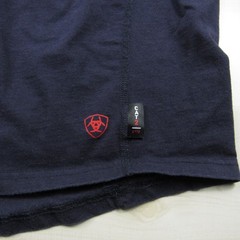 Ariat Shirt Mens Extra Large Blue Henley FR Fire Resistant Cat 2 Workwear