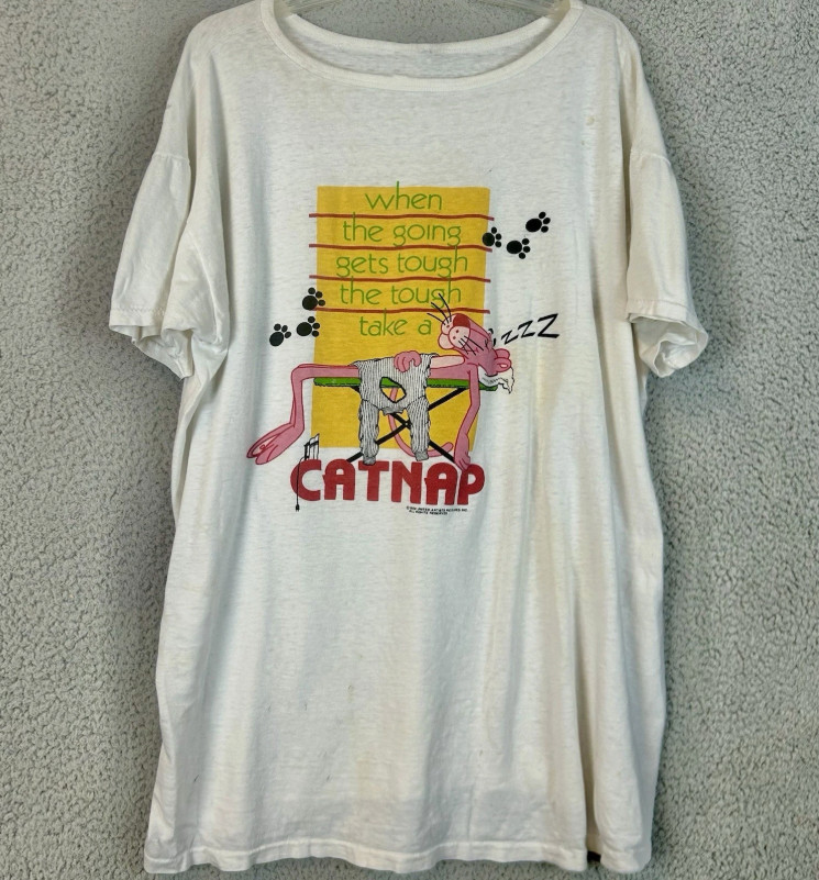 80s Pink Panther Shirt 1989 T Shirt White Men All Size
