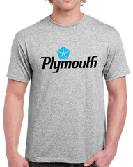 Classic Plymouth Logo 100% Cotton T-Shirt – 426/Hemi/Mopar/440/383/Muscle