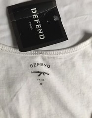 Defend Paris Peace Kitson Graphic Sleveless White Tank ” Defend Gay Right” Sz XL
