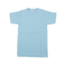 NOS Vtg 90s Streetwear Mens M Blank Short Sleeve T-Shirt Light Blue Cotton USA