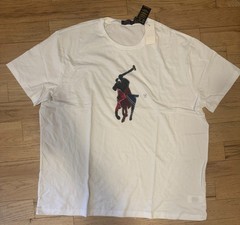 Polo Ralph Lauren T Shirt WHITE with Large Polo Logo 2XB/2TG