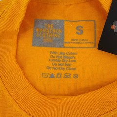 NWT The Marathon Clothing Crenshaw Tee Yellow Blue Short Sleeve Small TMC