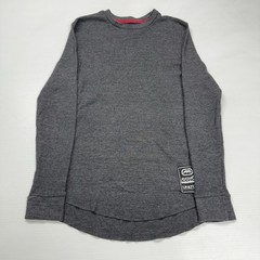 Vtg Ecko Unltd Mens Thermal Waffle Knit Long Sleeve Shirt M Gray Punk Skater Y2K
