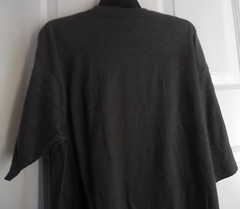 EXTRA LONG T-SHIRT SLEEP SHIRT SHORT GRAY CREW NECK COTTON T SHIRT M /L