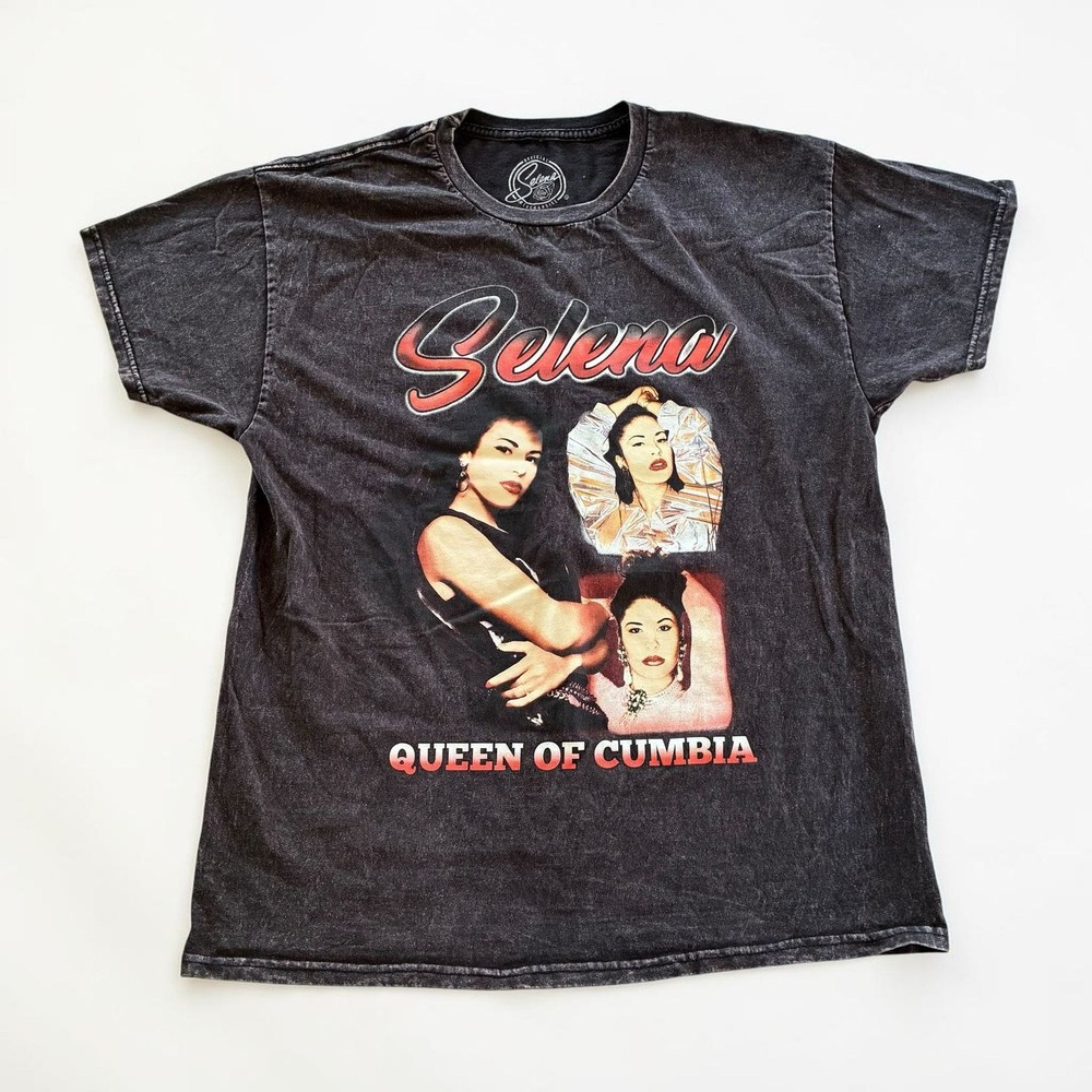 Selena Queen of Cumbia Acid Wash Graphic T-Shirt