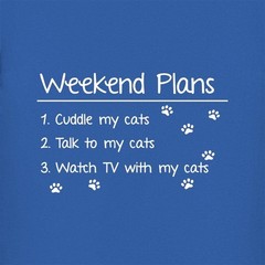 Weekend Plans With My Cat – Mens Ringer – Cats Love Funny Lady Kitten Crazy