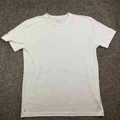 Nobull Shirt Mens XL White Casual Crewneck Tri Blend Polyester Tencel Stretch