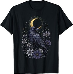 Raven Cottagecore Moon Flower T-Shirt