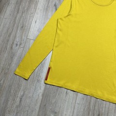 Prada Red Tab Long Sleeve T-shirt Yellow Mens Size S