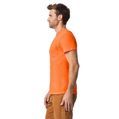 Men’s DryBlend Workwear T-Shirts with Pocket, 2-Pack Shirt, Safety Orange, Large