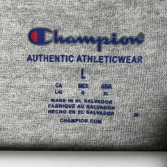Champion Mens Long Sleeve Script Logo T-Shirt Heather Gray AJ3442 Size L