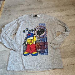 No Boundaries Turntable Technician Graphic Tee Heather Grey Long Sleeve NB41M001